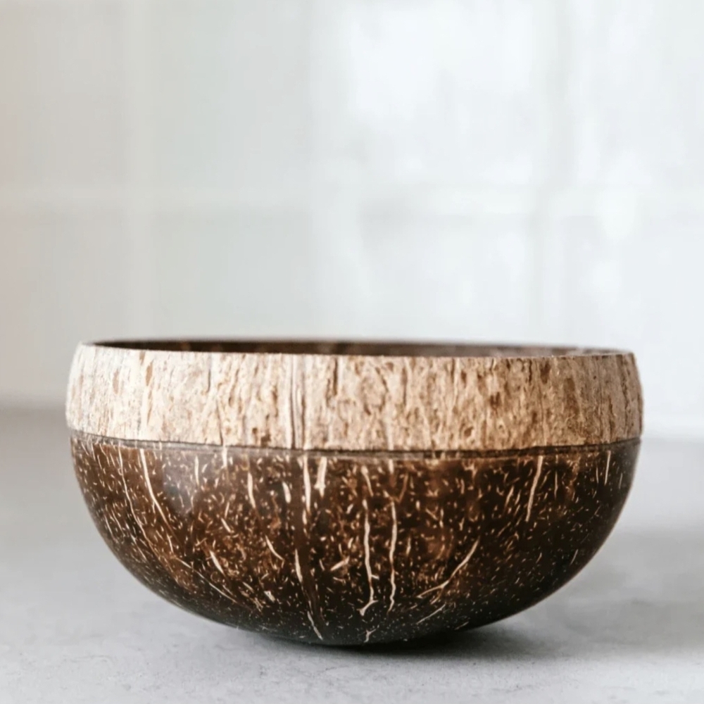 Shadow Boho Coconut Bowls With Wooden Coconut Spoons